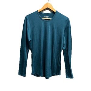 Seg'ments Green Pure Merino Wool Long Sleeve Women's T-Shirt Size M